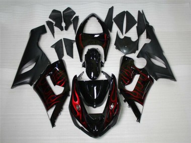 ZX6R 05-06 Verkleidungen - Rot Schwarz