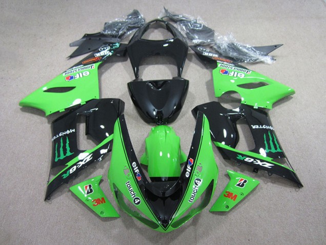 ZX6R 05-06 Verkleidungen - Schwarz Grün 3M Touch4 Monster ZX6R 05-06 Verkleidungen - Schwarz Grün 3M Touch4 Monster