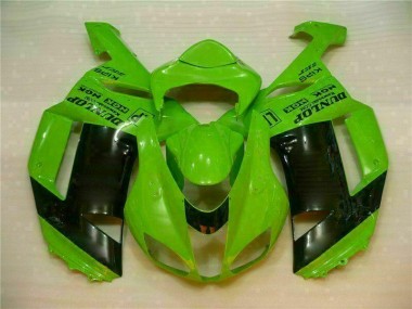 ZX6R 07-08 Verkleidungen - Grün Schwarzer Dunlop
