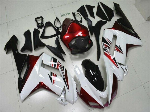 ZX6R 07-08 Verkleidungen - Weiß Schwarz Rot ZX6R 07-08 Verkleidungen - Weiß Schwarz Rot