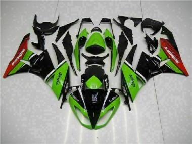 ZX6R 09-12 Verkleidungen - Grün Schwarz Rot