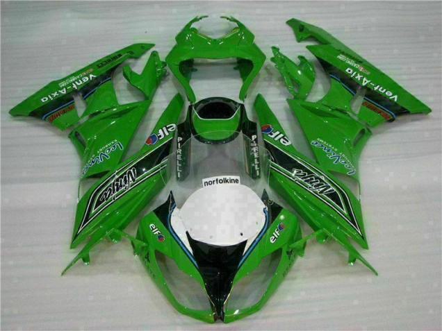 ZX6R 09-12 Verkleidungen - Grün Schwarzer LeoVince ZX6R 09-12 Verkleidungen - Grün Schwarzer LeoVince