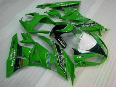 ZX6R 09-12 Verkleidungen - Grün Schwarzer LeoVince