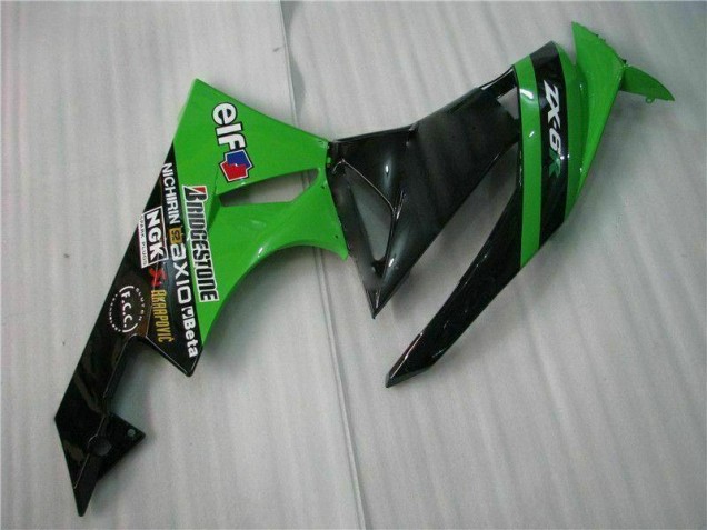 ZX6R 09-12 Verkleidungen Komplett Sets - Schwarz Grün ZX6R 09-12 Verkleidungen Komplett Sets - Schwarz Grün