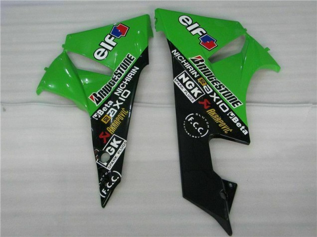 ZX6R 09-12 Verkleidungen Komplett Sets - Schwarz Grün ZX6R 09-12 Verkleidungen Komplett Sets - Schwarz Grün