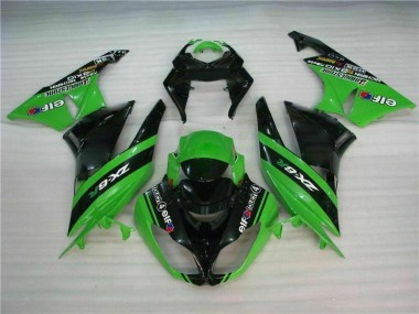 ZX6R 09-12 Verkleidungen Komplett Sets - Schwarz Grün