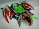 ZX6R 09-12 Verkleidungen - Schwarz Rot Grün Motocard ZX6R 09-12 Verkleidungen - Schwarz Rot Grün Motocard