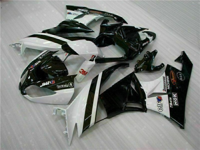 ZX6R 09-12 Verkleidungen - Schwarz Weiß 3M Touch4 ZX6R 09-12 Verkleidungen - Schwarz Weiß 3M Touch4