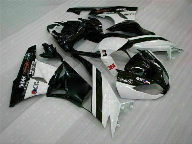 ZX6R 09-12 Verkleidungen - Schwarz Weiß 3M Touch4 ZX6R 09-12 Verkleidungen - Schwarz Weiß 3M Touch4