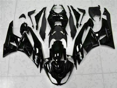 ZX6R 09-12 Verkleidungen - Schwarz Weißer Ninja