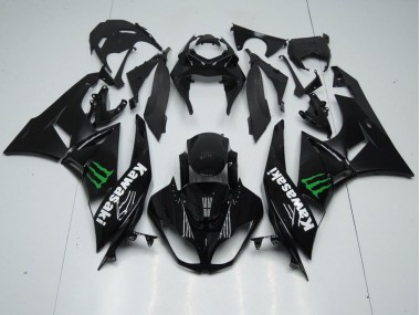 ZX6R 09-12 Verkleidungen - Schwarz mit Monster