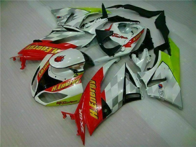 ZX6R 09-12 Verkleidungen - Weiß Rot H. Energy ZX6R 09-12 Verkleidungen - Weiß Rot H. Energy
