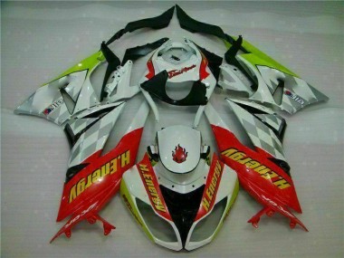 ZX6R 09-12 Verkleidungen - Weiß Rot H. Energy