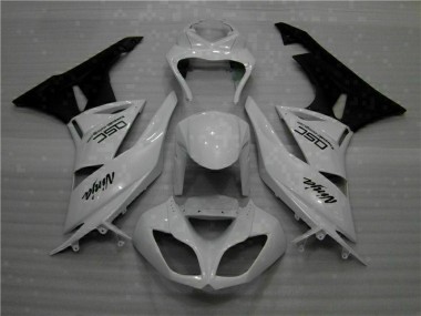 ZX6R 09-12 Verkleidungen - Weiß Schwarz Ninja