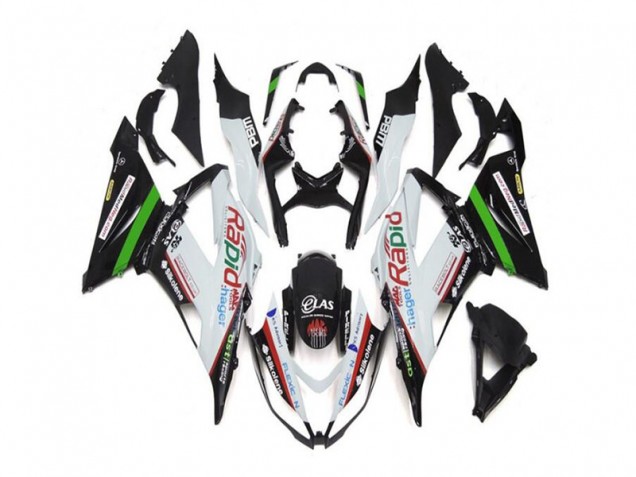 ZX6R 13-18 Verkleidungen - Weiß Schwarz ZX6R 13-18 Verkleidungen - Weiß Schwarz